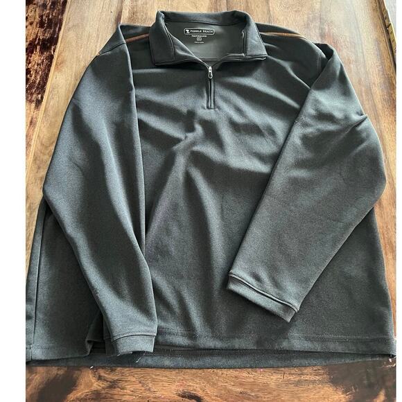 Pebble Beach Men's Gray Quarter Zip Performance Pullover Sweatshirt Size XL - Picture 1 of 4